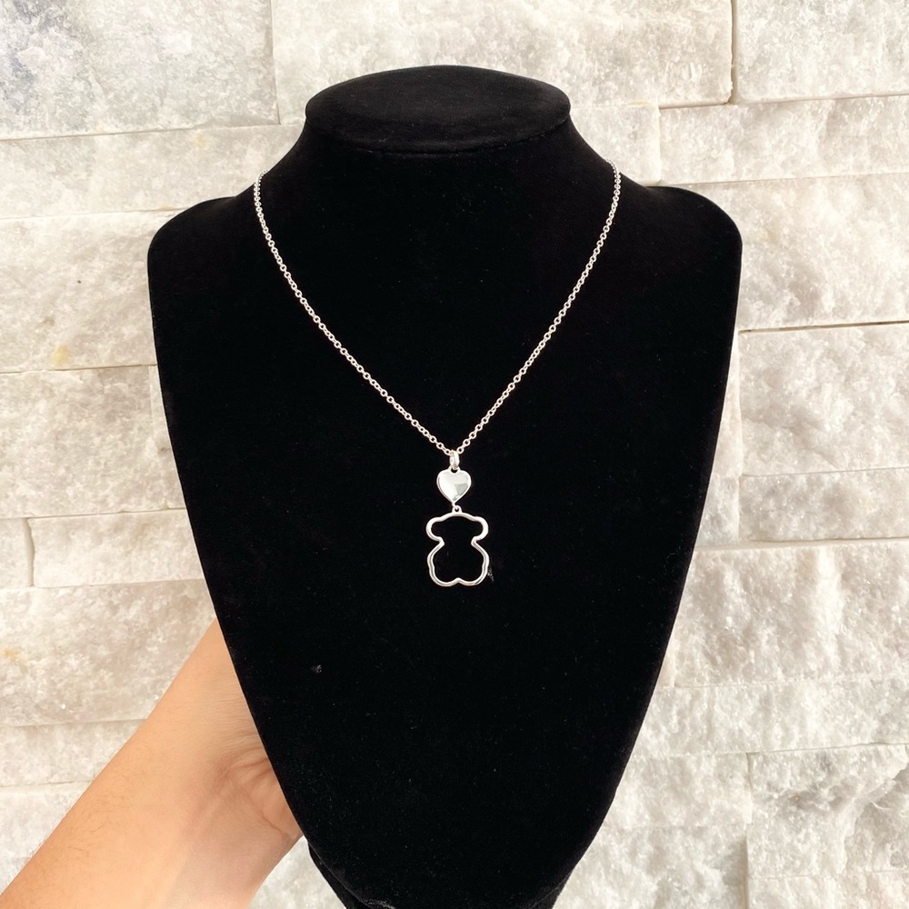 TOUS necklace with heart and bear